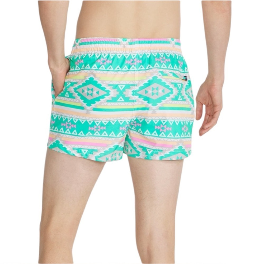 Chubbies teal geometric water sports & outdoor adventures, beach, swim trunks - Picture 4 of 12